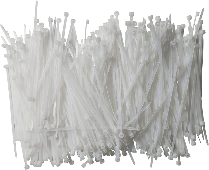 Bridas cables 4pulg 1000 pzas resistencia 18lb blanco