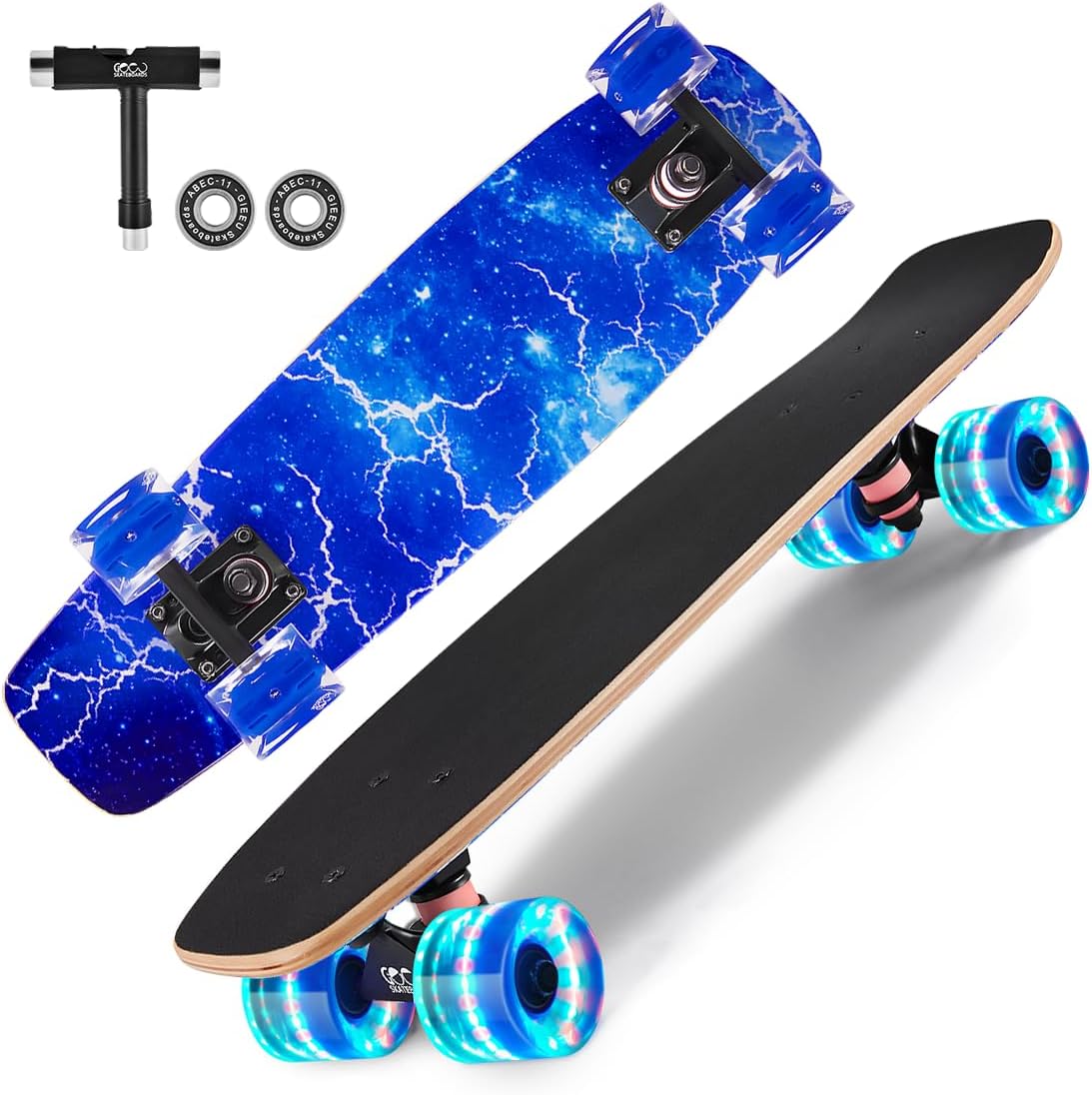 Patinetas ruedas brillantes coloridas 9 capas arce
