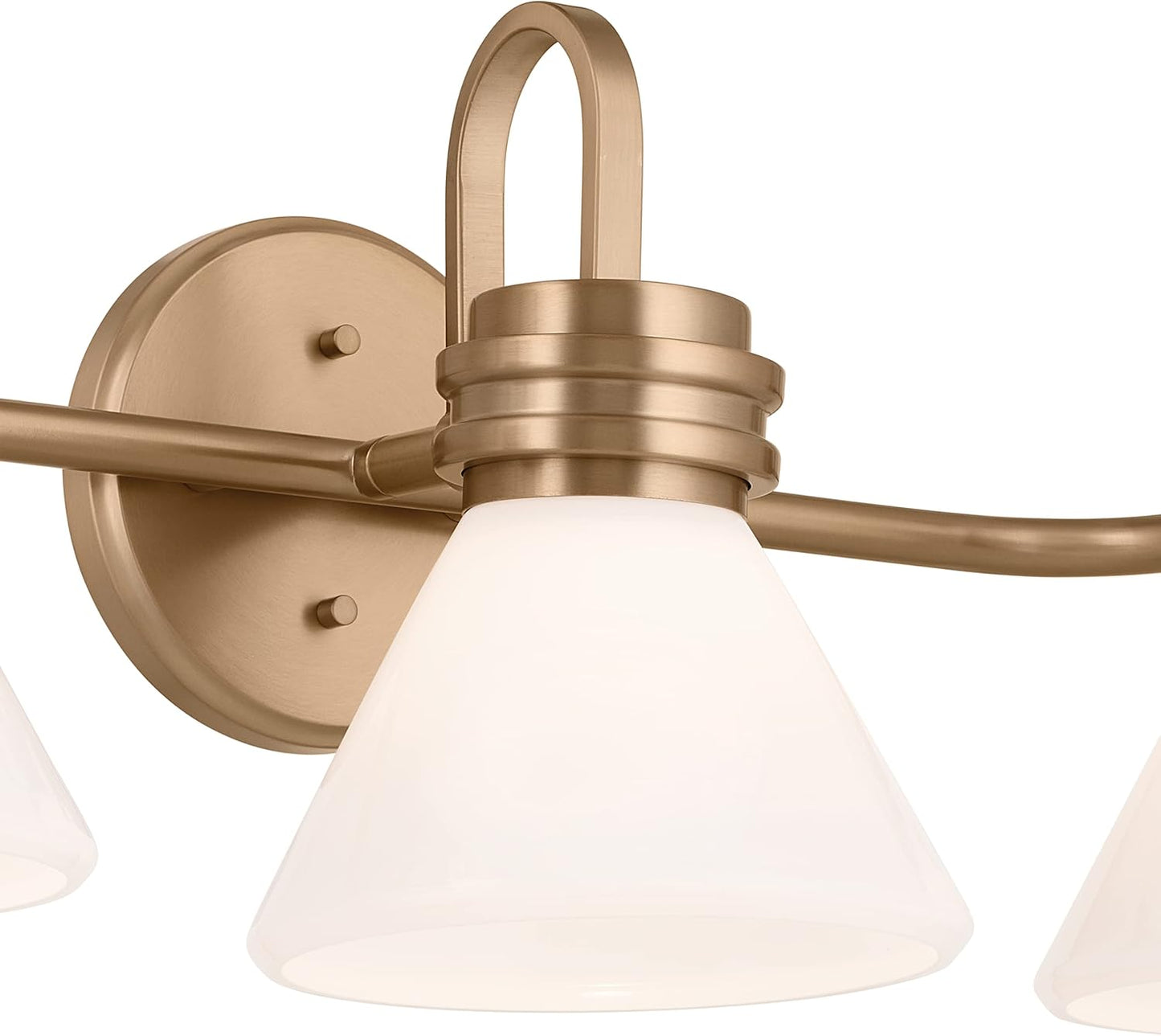 Lámpara baño 26pulg 3 luces cristal bronce champán