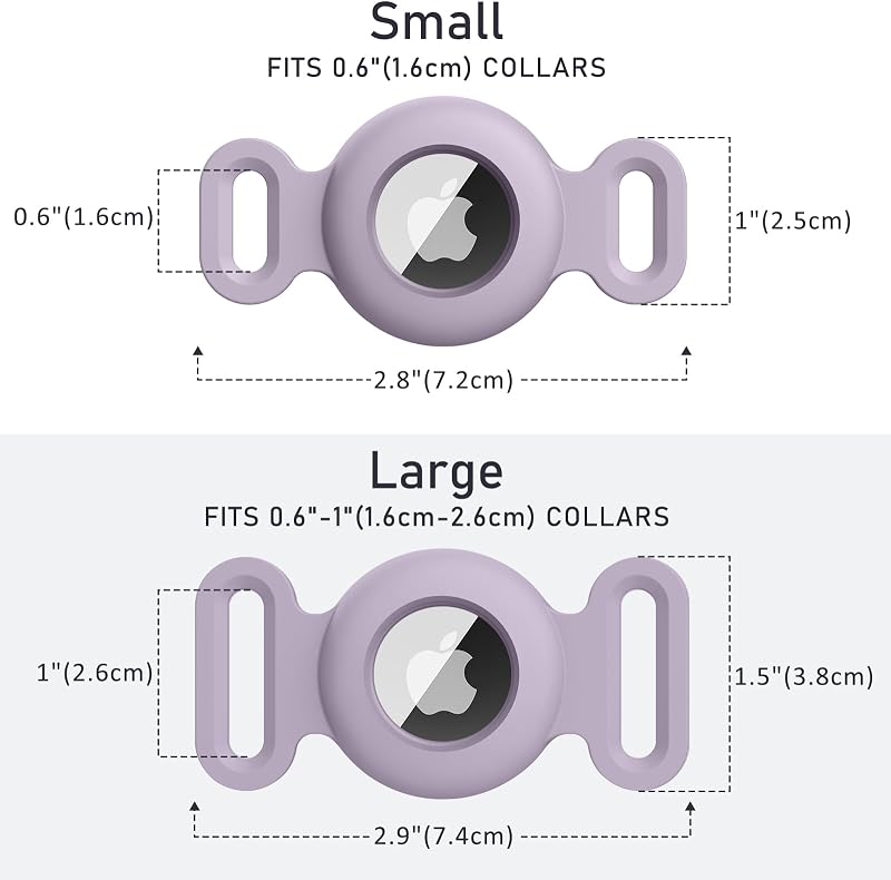 2 Fundas Airtag Silicona Collar Mascotas Impermeables