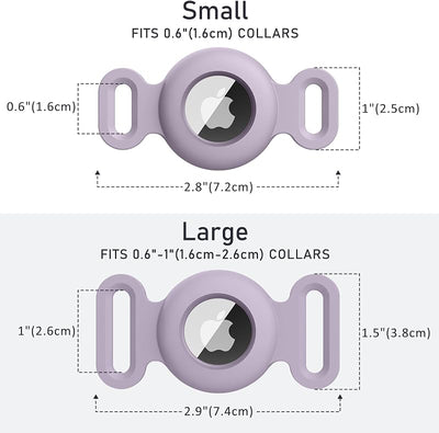 2 Fundas Airtag Silicona Collar Mascotas Impermeables
