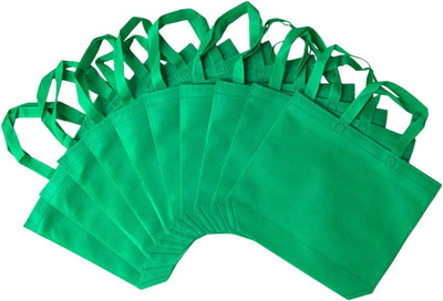Bolsas de asas reutilizables de viaje Kicthen Comedor Tela no tejida Verde