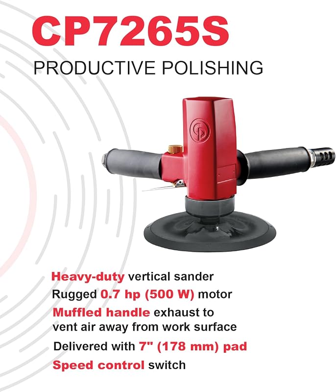 Lijadora rotativa aire 7 pulg 0.67 hp herramienta