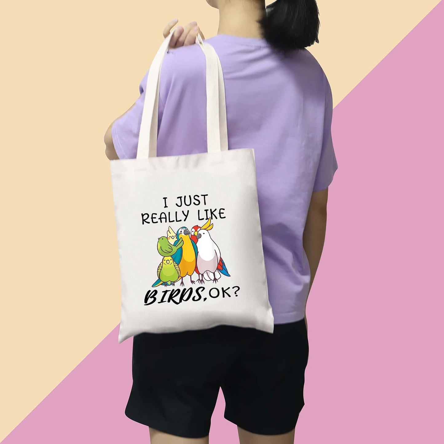 Bolsa mano para amantes loros y aves