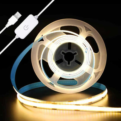 Tira LED TV 3.28pies USB flexible blanco cálido