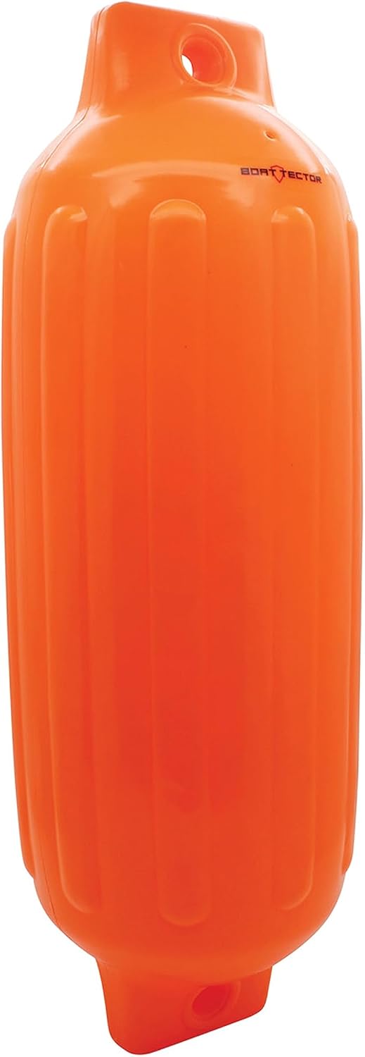 Defensa inflable BoatTector 8.5x27 pulg naranja neón