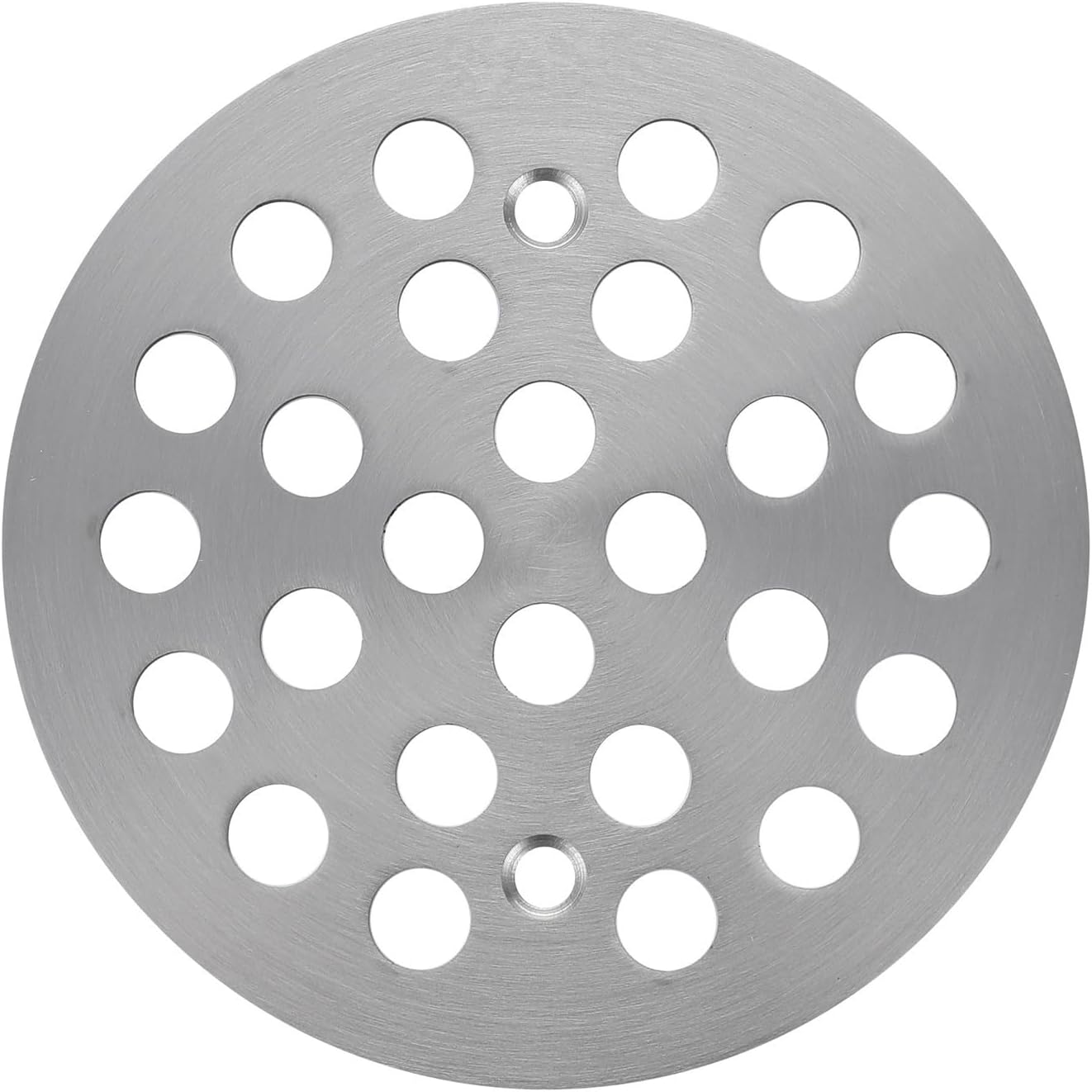 Rejilla drenaje piso acero inox 304 rosca 4-1/4 pulg níquel
