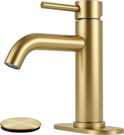 Grifo baño oro cepillado una manija 1 o 3 agujeros Mxier