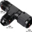 Adaptador Tee T AN8 con hembra giratoria aluminio negro