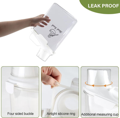 Contenedor alimento pájaros 3qt transparente con medidor