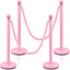 4 Postes Acero Inox Cuerdas Terciopelo 5ft para Bodas