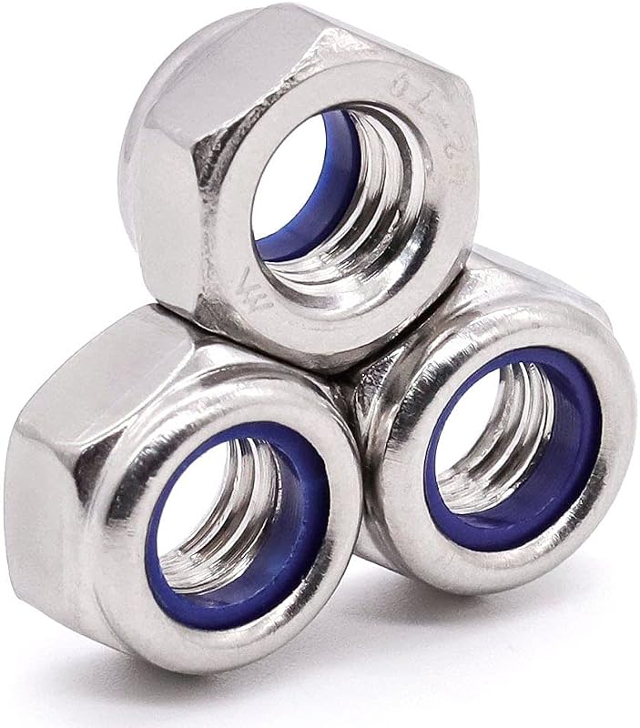 Tuercas bloqueo hex 304 acero inox M10-1.5 12 pzas
