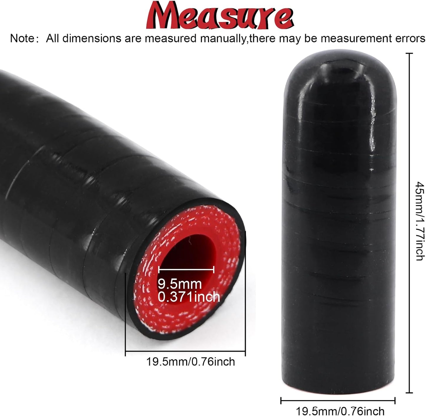 Tapón manguera silicona reforzada 3/8" para válvula turbo