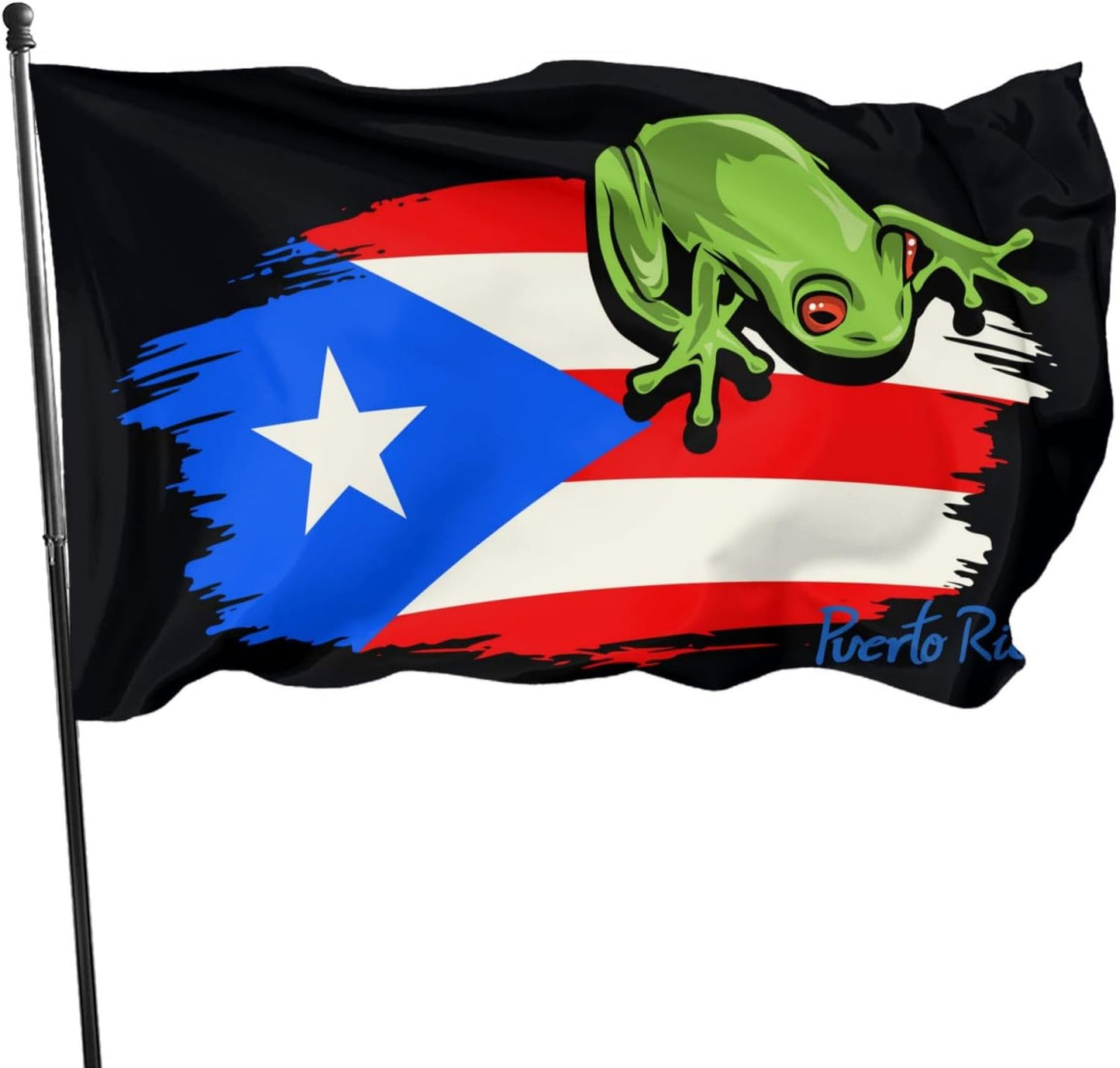 Bandera Puerto Rico 3x5ft con ojales latón decoración