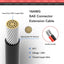 Cable conector SAE 16 AWG 1 pie 2 pines para panel solar 2 pzas