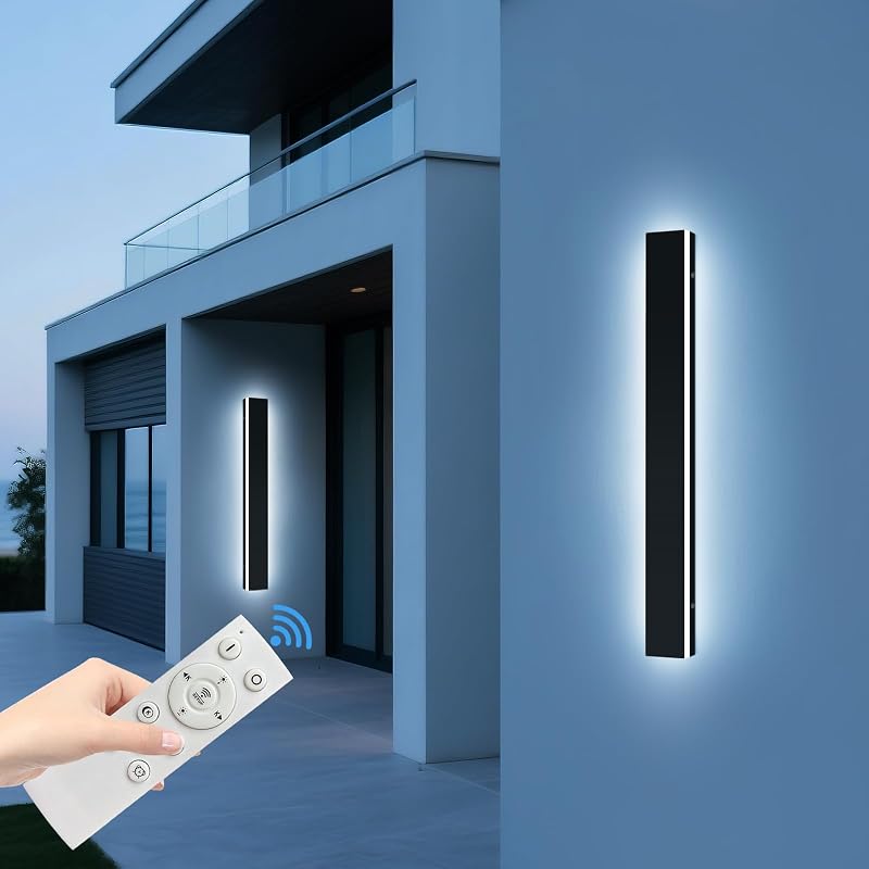 2 Luminarias LED pared exterior 39" regulable IP65