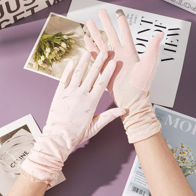 Guantes conducción mujer UV antideslizante tactil