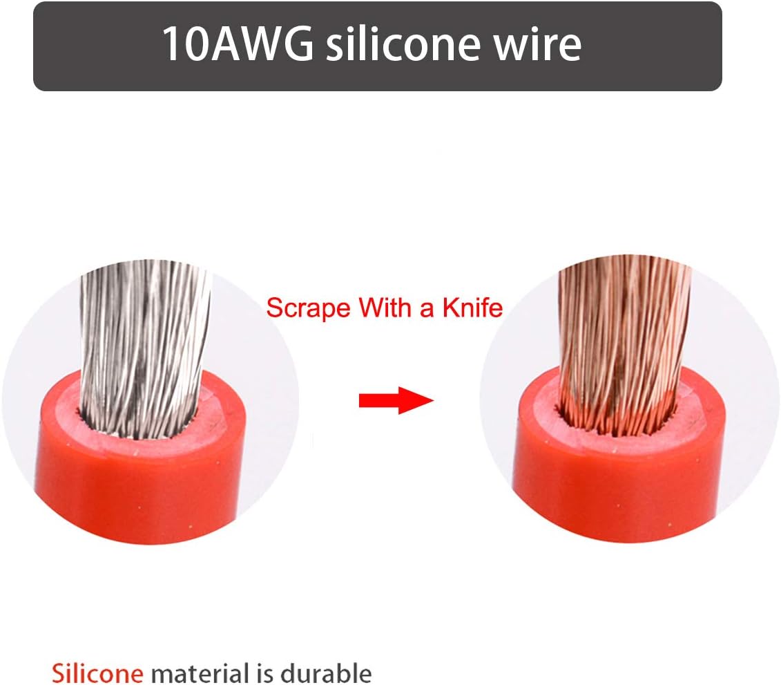 2 Cables Extensión SAE 3ft 10AWG 2 Pines Conexión Rápida