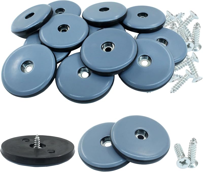 12 Almohadillas deslizantes 2pulg para sillas suelo madera gris