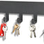 Soporte llaves pared 7 ganchos autoadhesivo gris
