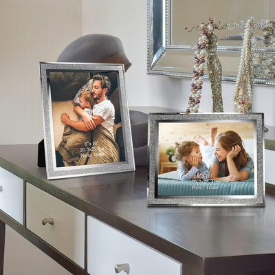 Marco foto 8x10pulg vidrio brillante pack 2