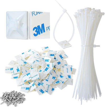 Pegamento trasero autoadhesivo blanco 3m 100 pzas con lazos 8pulg