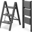 Escalera plegable ligera cocina 300lb con pedales