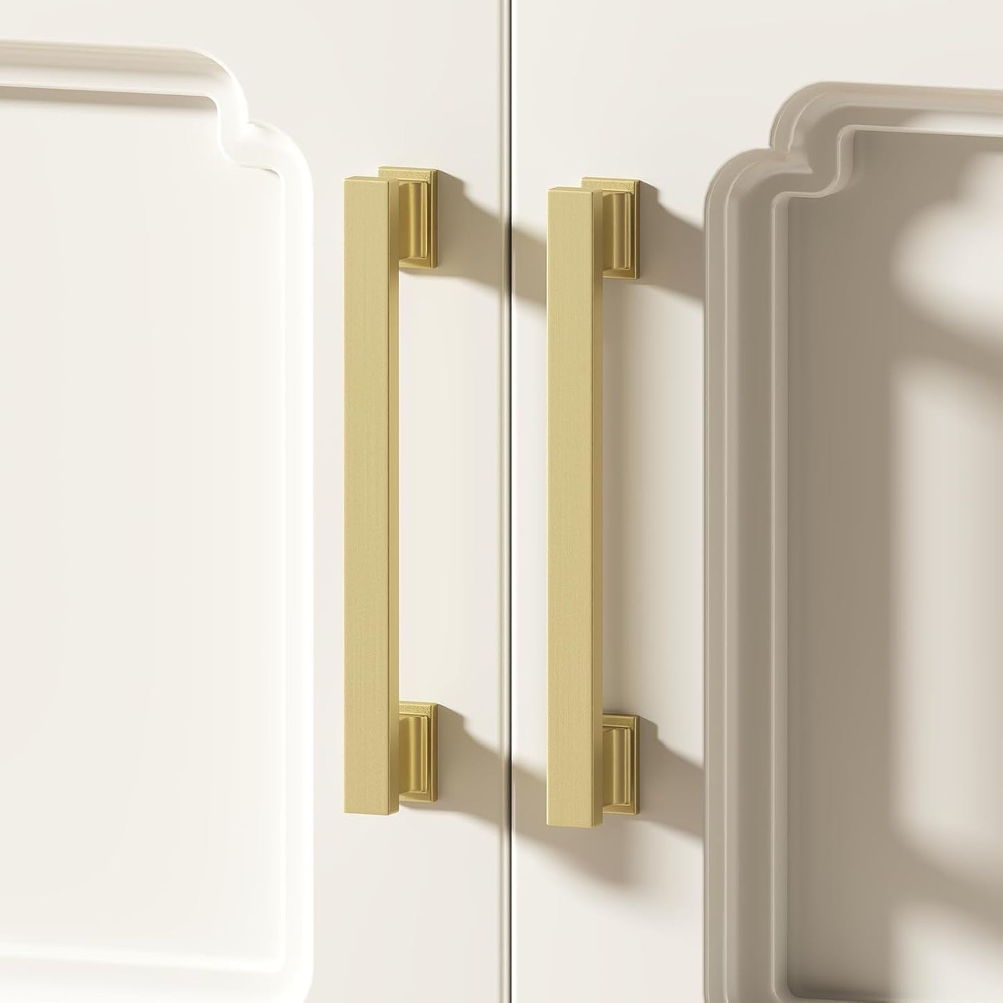 10 Pomos Dorados para Cajones Cocina y Baño 6-1/4pulg