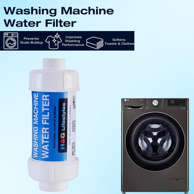 Filtro agua lavadora anti-escala con manguera 3/4pulg