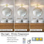 Lámpara baño dorada led con control remoto 40.5pulg