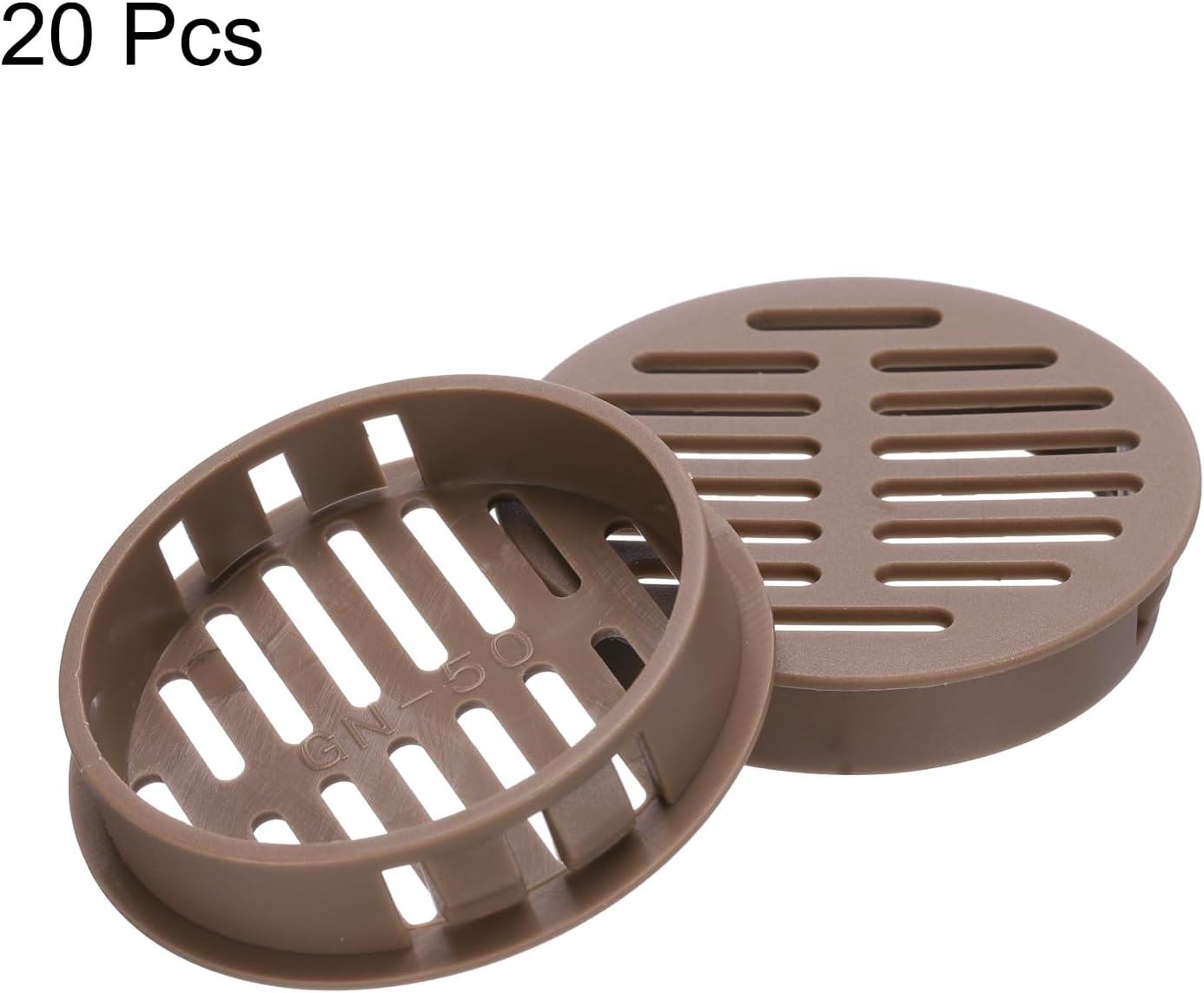 20 Rejillas Ventilación 2pulg Plástico Marrón para Baño