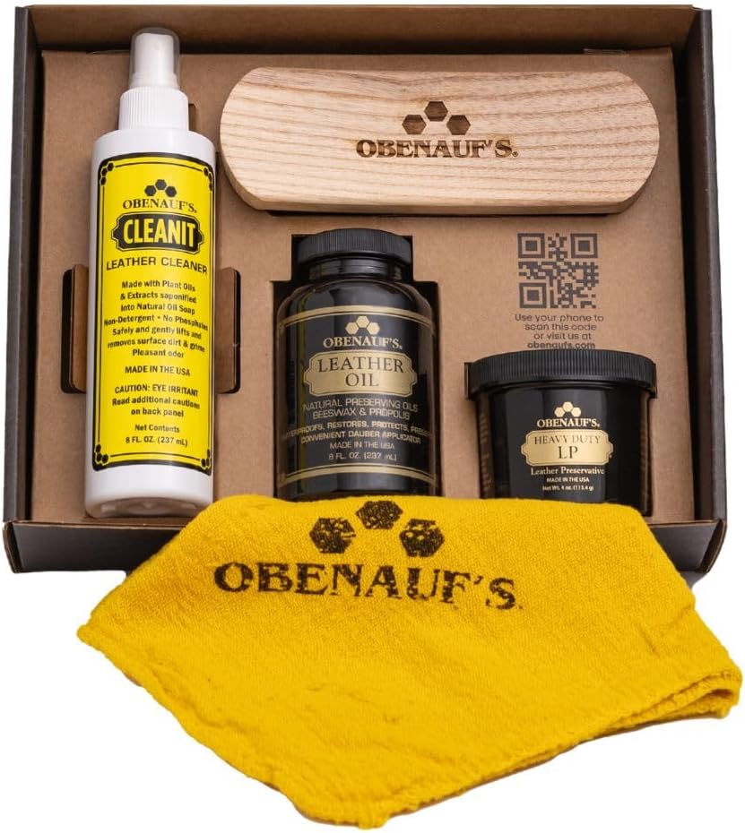 Kit cuidado cuero 4oz 8oz Cleanit 8oz cepillo crin