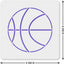 Plantilla baloncesto 6" reutiliz. decoración