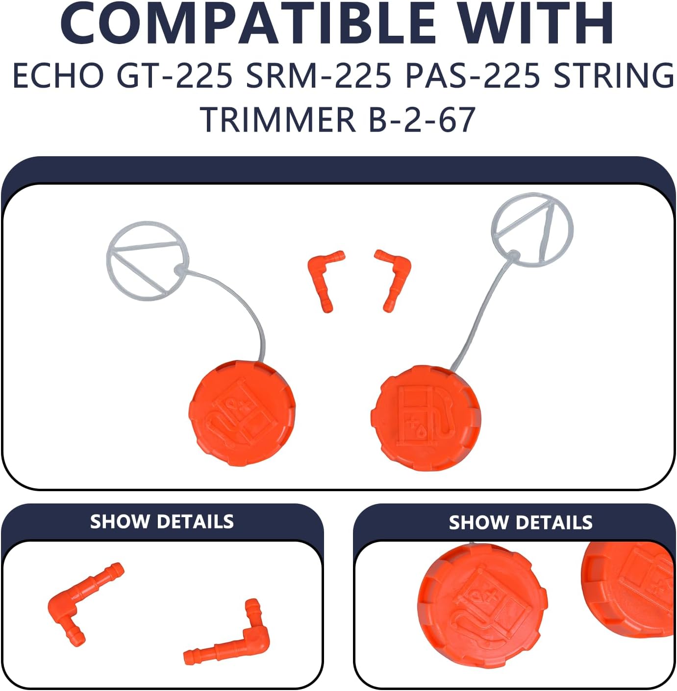 2 Kits Tapa Combustible Gas Echo GT-225 SRM-225