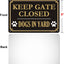 Letrero seguridad perros 12x8" aluminio reflectante