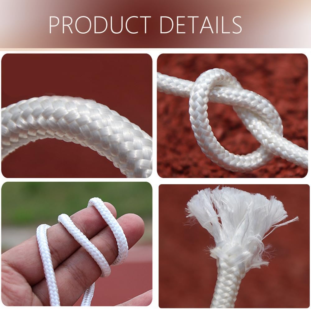 Cuerda asta bandera 1/4" x50ft trenzada nailon color blanco