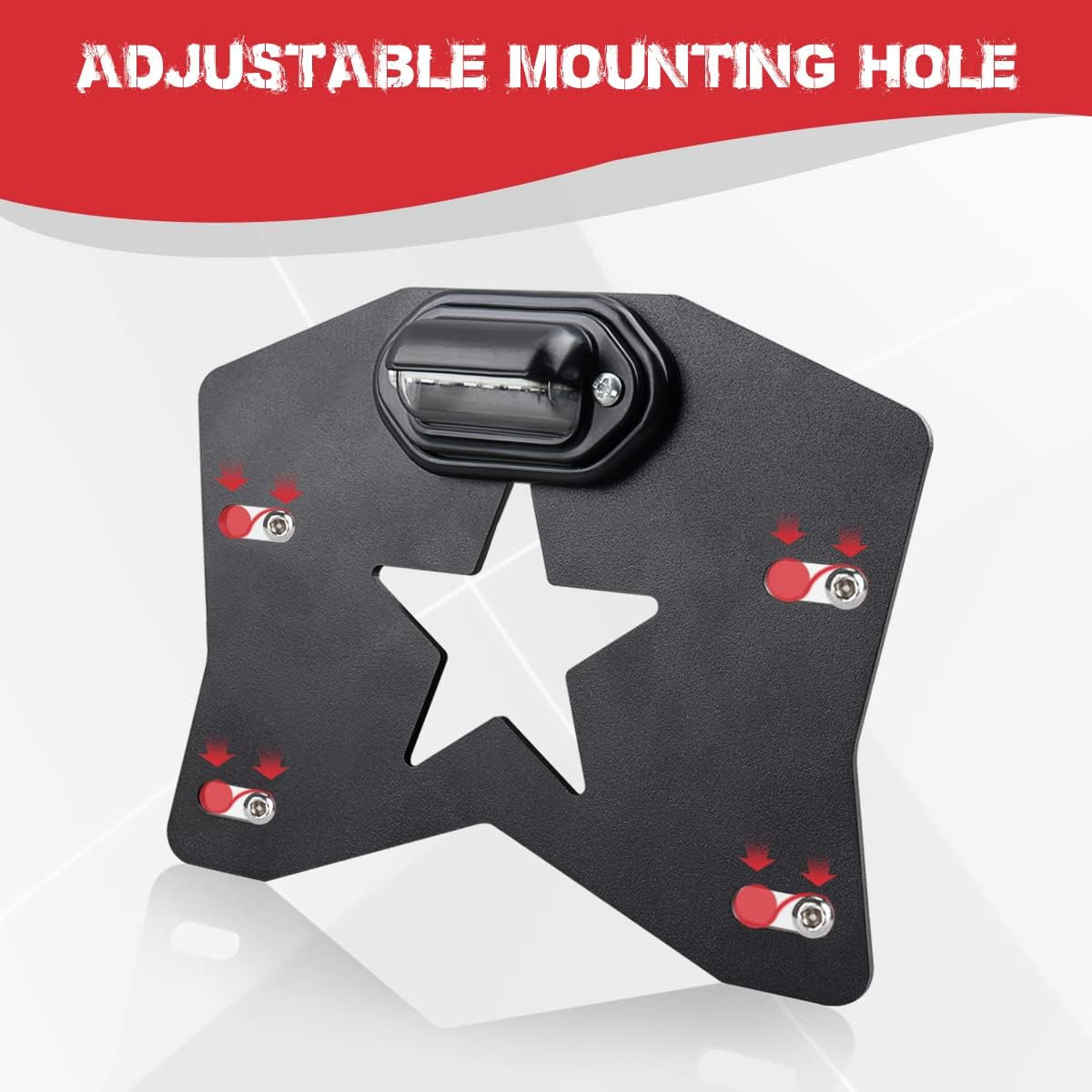 Soporte placa UTV con luz aluminio comp Polaris RZR XP 1000