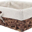 Cesta almacenamiento hojas maíz natural artesanía