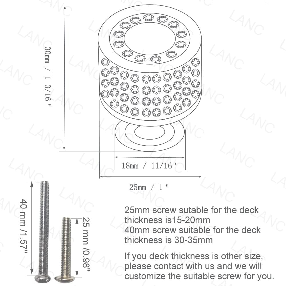 Pomos cobre gabinetes y cajones plateado pack 10