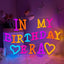 Letrero neón In My Birthday LED para fiesta y eventos