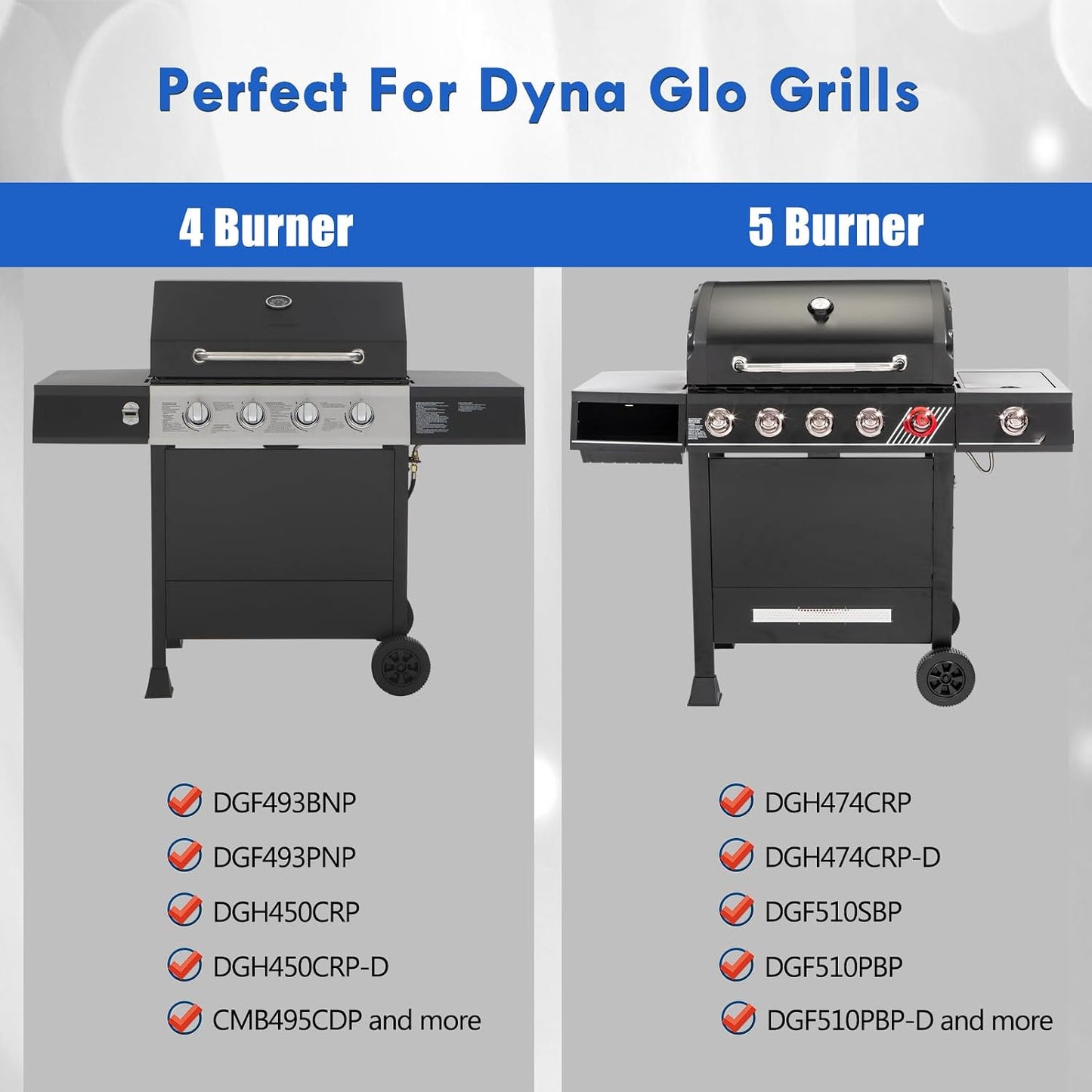 Ruedas plásticas para Dyna Glo Grill DGH450CRP