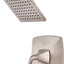 Set cabezal ducha moldura válvula níquel cepillado