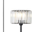 Lámpara pie negra moderna sala cristal K9 interruptor