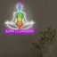 Letrero neón limpieza aura luz led yoga meditación