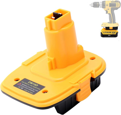 Adaptador DM18D comp De-Walt 18V a 20V batería Mil-Waukee 18V