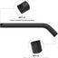 Brazo ducha acero inox 304 montaje pared 30.5cm negro mate
