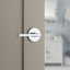 Manija puerta baño dormitorio cerradura botón presión cromo