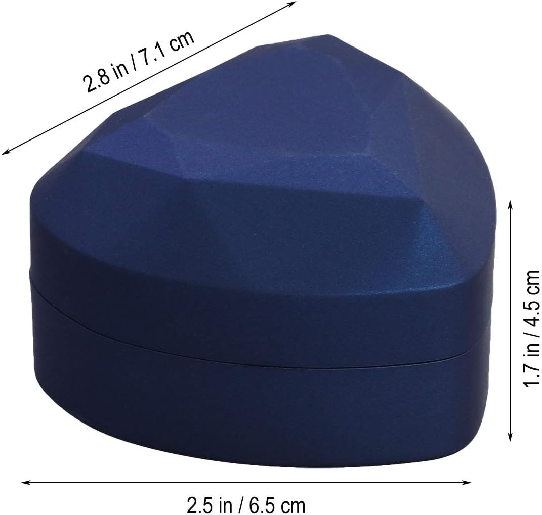 Caja anillo propuesta con luz LED aretes corazón aniversario
