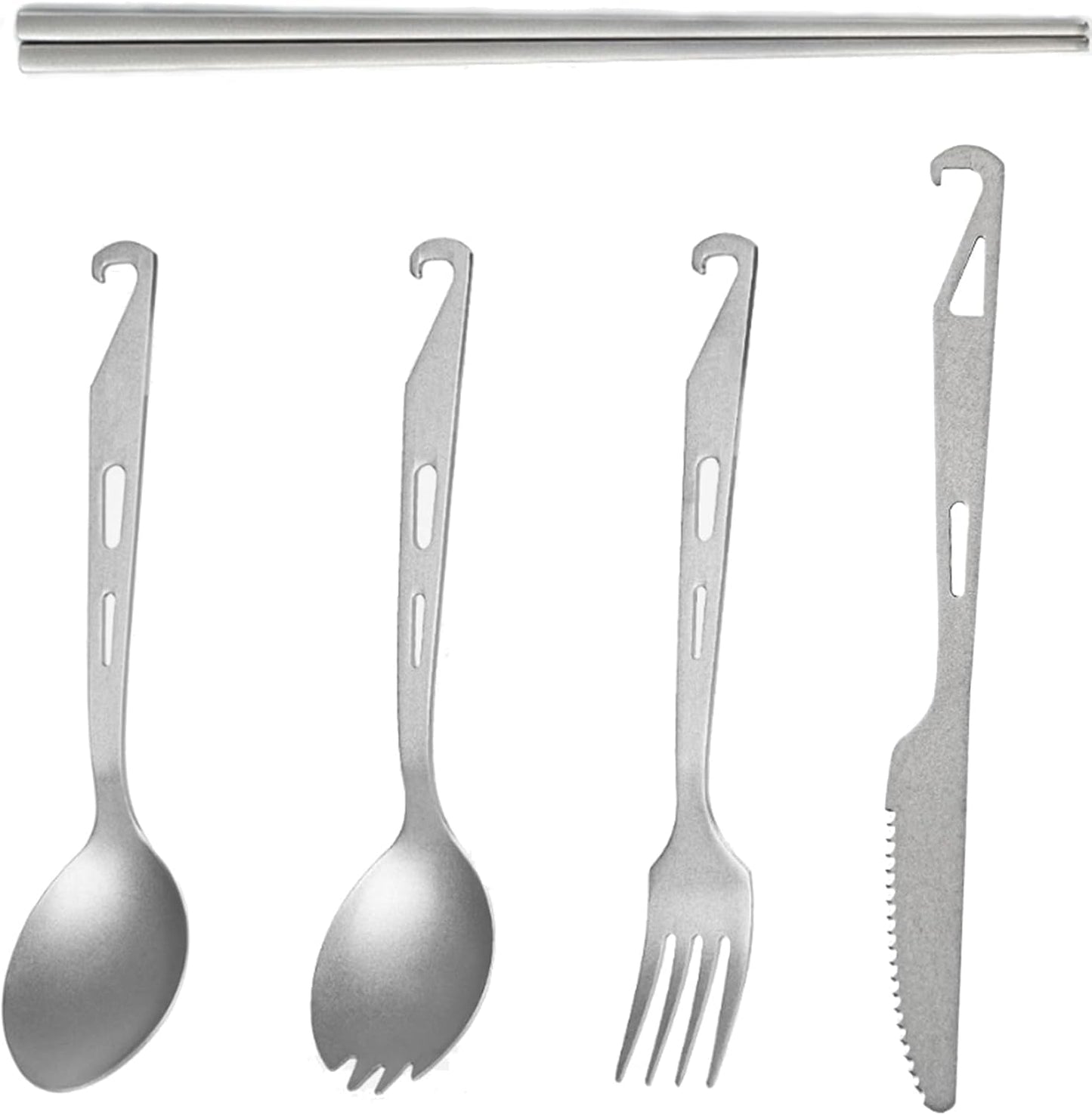 Set 5 Pzas Cubiertos Titanio Ligeros con Abridor