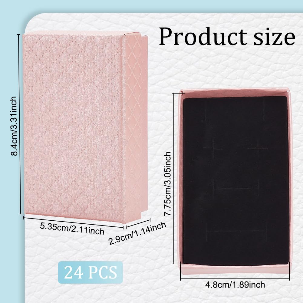 24 Cajas Regalo Joyería 3x2" Almacenamiento Arete